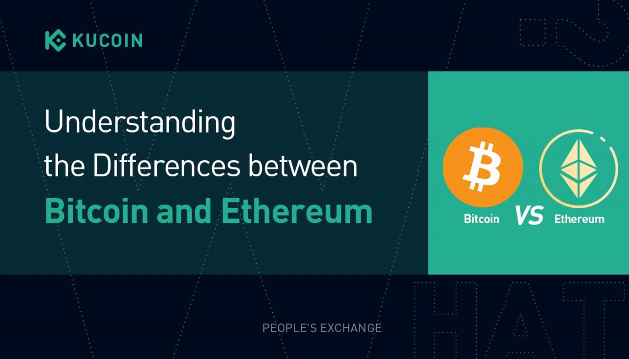 Difference Between Bitcoin and Ethereum Blockchain